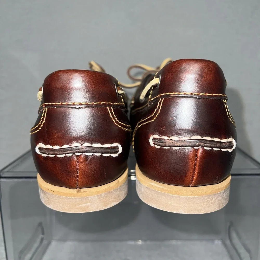 Timberland Classic 2-Eye Boat Shoes Mens Sz 11M Brown Leather Deck Loafers 3947R